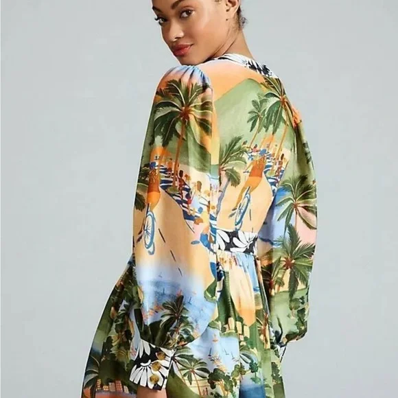 Farm Rio Carioca Mini Wrap Dress - Picture 3 of 10